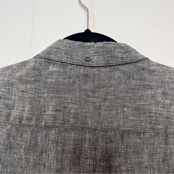 Claiborne 100% Linen Gray Long Sleeve Button Down Slim Fit Men's XXL Breathable - Picture 7 of 8